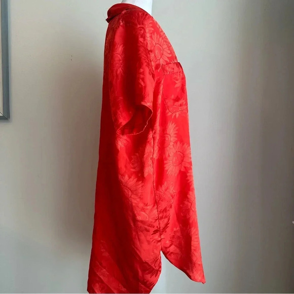 Vintage Victoria’s Secret Sunflower Print Button Up Nightgown Orange S - Picture 4 of 10